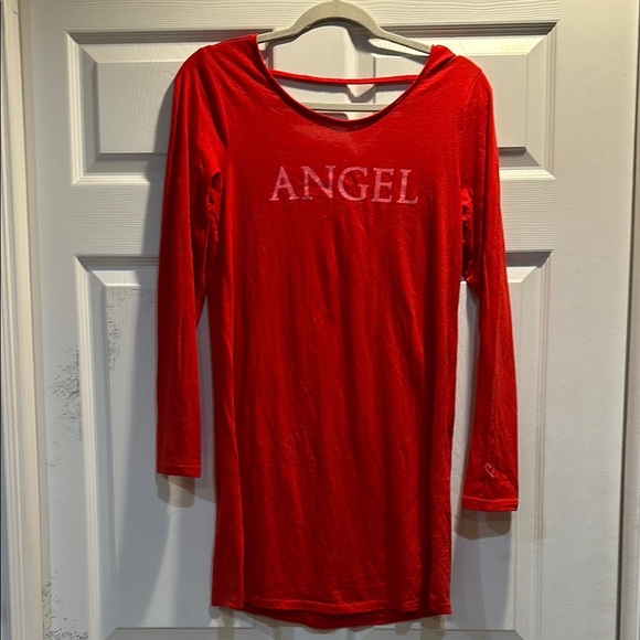 Victoria’s Secret Angel Valentine’s Day Long Sleeve Nightgown Sleep Tee Dress S - Picture 1 of 7
